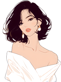 魅力女性简约插画