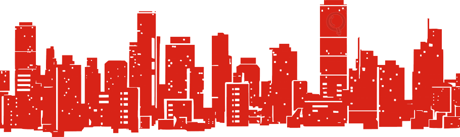 城市剪影创意插图