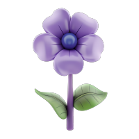 3D花朵紫色插图