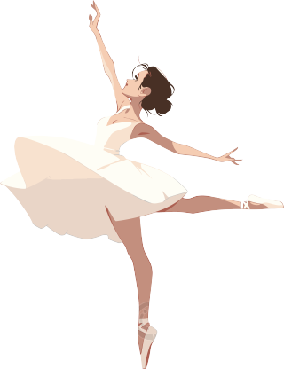 芭蕾舞者平面插图