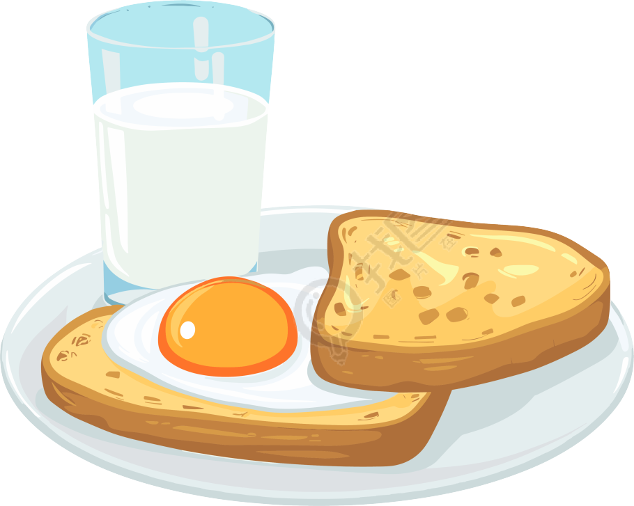 营养早餐煎鸡蛋素材