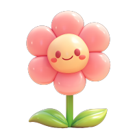 3D花朵插画设计元素