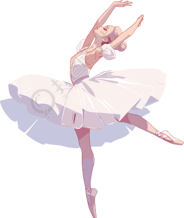 芭蕾舞者插画设计素材