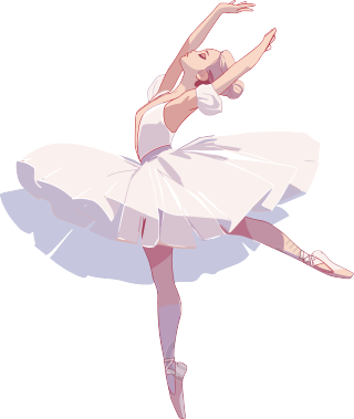 芭蕾舞者插画设计素材