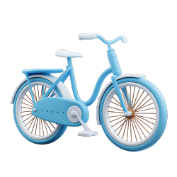 3D图标碳泥自行车