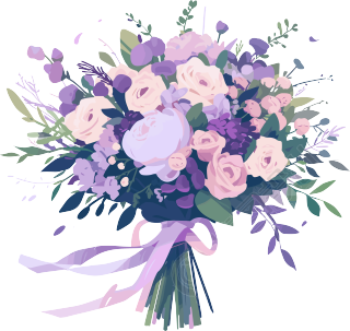 结婚婚礼紫色花束素材