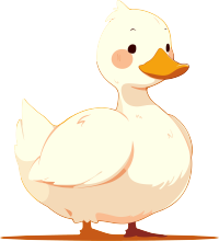 小鸭子卡通扁平插图