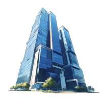 3D摩天大楼简笔画素材