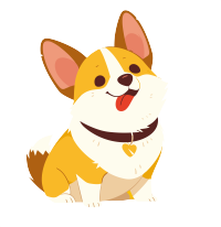卡通柯基插图