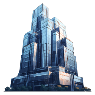 3D摩天大楼插图