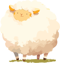 小羊卡通插画设计元素