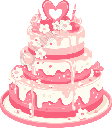 结婚婚礼粉色蛋糕插图