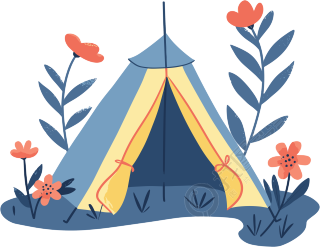露营帐篷插画素材