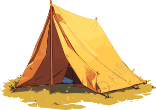 露营帐篷简约商用素材
