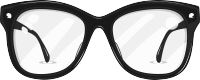 黑框眼镜平面插画