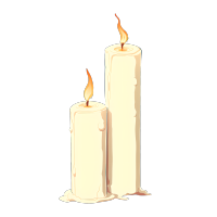 燃烧的蜡烛简洁素材