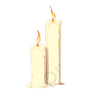 燃烧的蜡烛简洁素材
