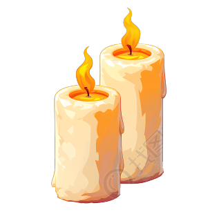 燃烧的蜡烛元素