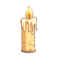 燃烧的蜡烛高清卡通元素