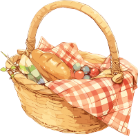 野餐美食插画设计素材