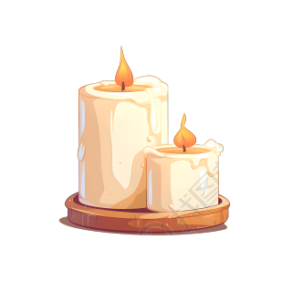 燃烧的蜡烛PNG插画