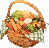 野餐美食插画素材