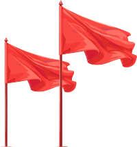 党政红旗PNG创意素材
