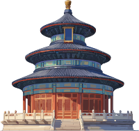 天坛插画素材