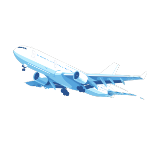 白色飞机旅行插图