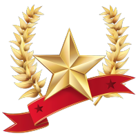 五角星徽章图形素材