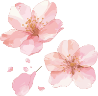 樱花花瓣插画设计元素
