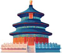 天坛商用图案插画