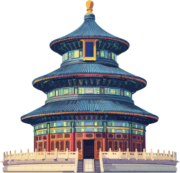 天坛建筑插画设计