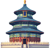 天坛建筑插画设计