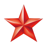 红色五角星透明背景素材