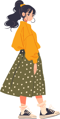 动漫人物夏日时装插画