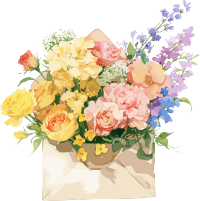 鲜花贺卡插图