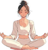 瑜伽女孩放松身心插图