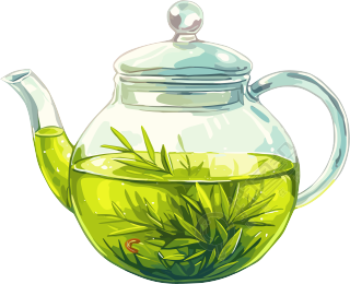 清茶绿茶插画