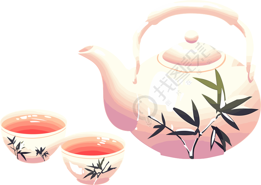 清茶古典茶壶素材