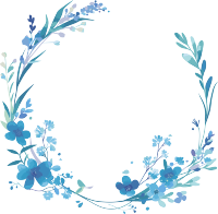 鲜花边框简约插图