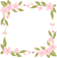 鲜花边框透明背景素材