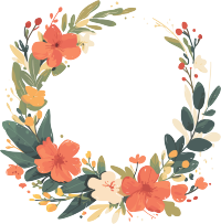 鲜花边框插画