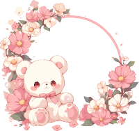 鲜花边框唯美插图
