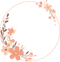 鲜花边框极简插画