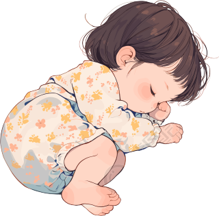 睡觉婴儿图形素材