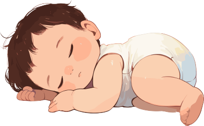 睡觉婴儿透明背景素材
