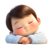 睡觉婴儿3D图形素材