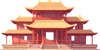 国风建筑简约美观素材