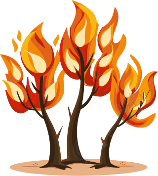 森林火灾PNG图形素材